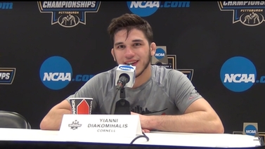 Yianni Diakomihalis takes questions from the press